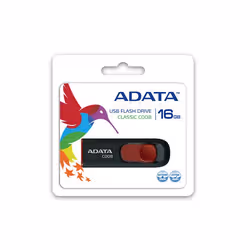 ADATA C008 lecteur USB flash 16 Go USB Type-A 2.0 Noir, Rouge - Vue supplémentaire 2